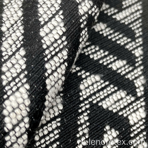Трикотажная ткань из вискозы / полиэстера, черно-белая жаккардовая ткань с геометрическим рисунком
